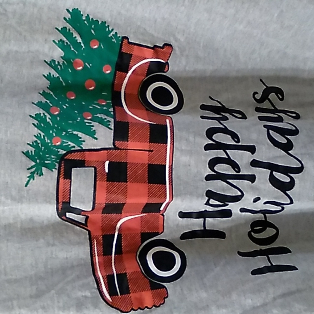 Happy Holidays PJ Top. NWOT 2X - Picture 2 of 8